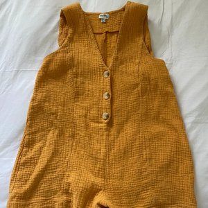 Rhythm Golden Yellow Sleeveless Romper - Small